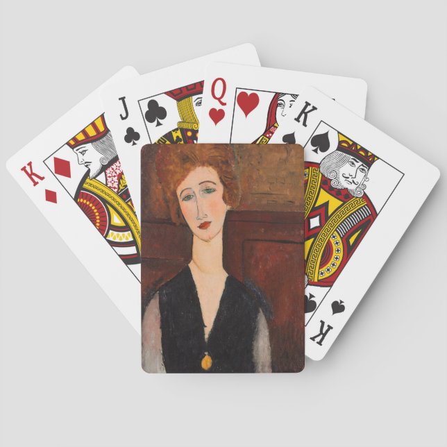 Amedeo Modigliani - Portrait einer Frau Spielkarten (Rückseite)