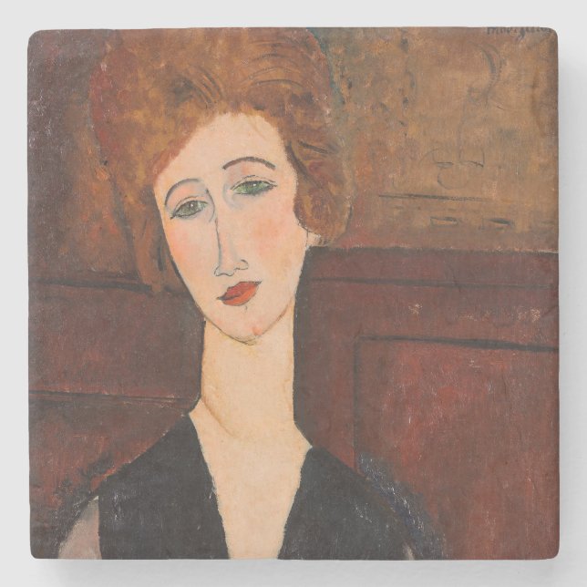 Amedeo Modigliani - Portrait einer Frau Steinuntersetzer (Vorderseite)