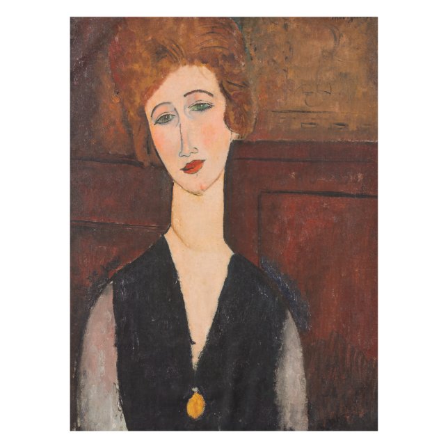 Amedeo Modigliani - Portrait einer Frau Tischdecke (Vorderseite)