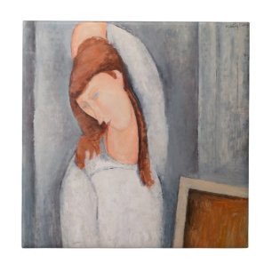 Amedeo Modigliani - Portrait Jeanne Hebuterne #1 Fliese