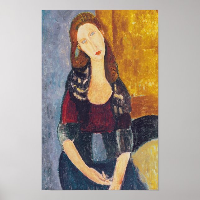 Amedeo Modigliani - Portrait Jeanne Hebuterne #2 Poster (Vorne)