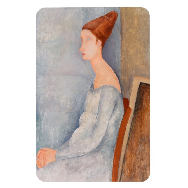 Amedeo Modigliani - Portrait Jeanne Hebuterne #3 Magnet (Vertikal)