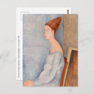 Amedeo Modigliani - Portrait Jeanne Hebuterne #3 Postkarte