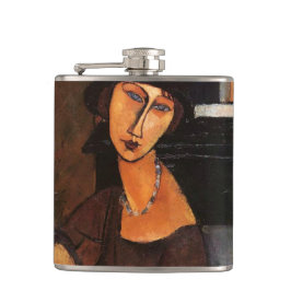 Amedeo Modigliani, Portrait Jeanne Hebuterne Flask Flachmann