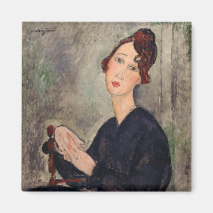 Amedeo Modigliani - Portrait von Dedie Hayden Magnet