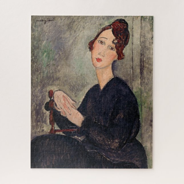 Amedeo Modigliani - Portrait von Dedie Hayden Puzzle (Vertikal)
