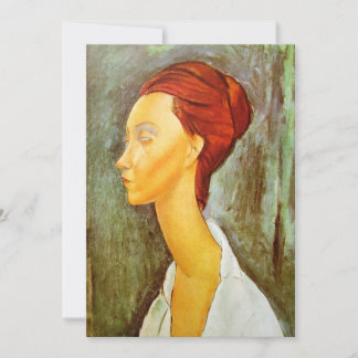 Amedeo Modigliani - Portrait von Lunia Tschechowsk Einladung