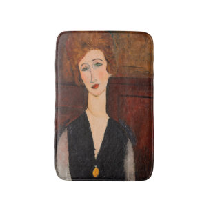 Amedeo Modigliani - Porträt einer Frau Badematte