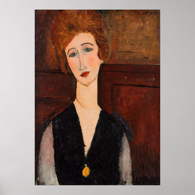 Amedeo Modigliani - Porträt einer Frau Poster (Vorne)
