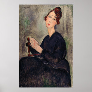 Amedeo Modigliani - Porträt von Dedie Hayden Poster