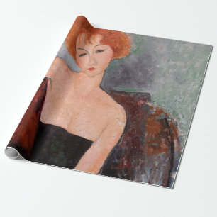 Amedeo Modigliani - Rothaarige Girl Abend Dress Geschenkpapier