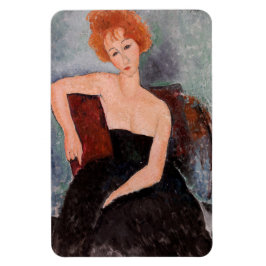 Amedeo Modigliani - Rothaarige Girl Abend Dress Magnet