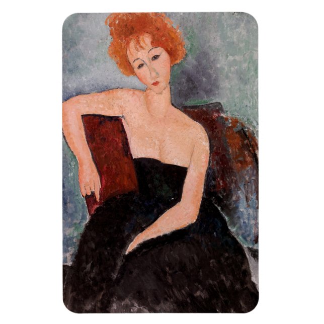 Amedeo Modigliani - Rothaarige Girl Abend Dress Magnet (Vertikal)