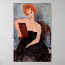 Amedeo Modigliani - Rothaarige Girl Abend Dress
