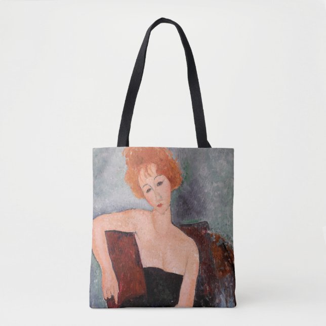 Amedeo Modigliani - Rothaariges Mädchen im Abendkl (Vorderseite)