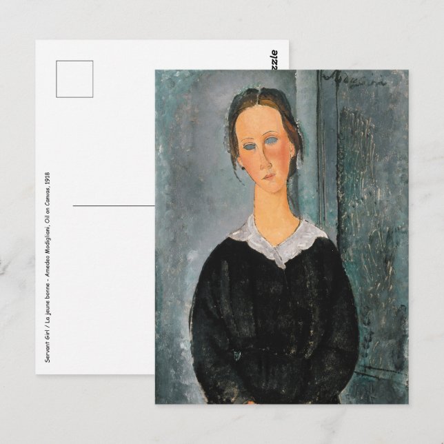 Amedeo Modigliani - Servant Girl Postkarte (Vorne/Hinten)
