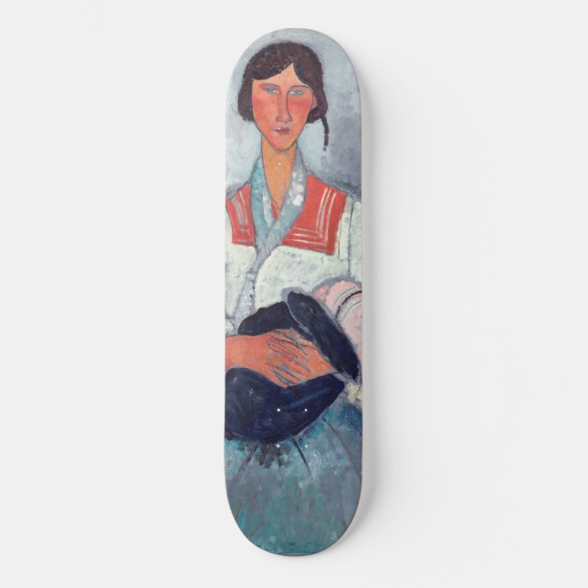 Amedeo Modigliani - Sinti und Roma Woman mit Baby Skateboard (Vorderseite)