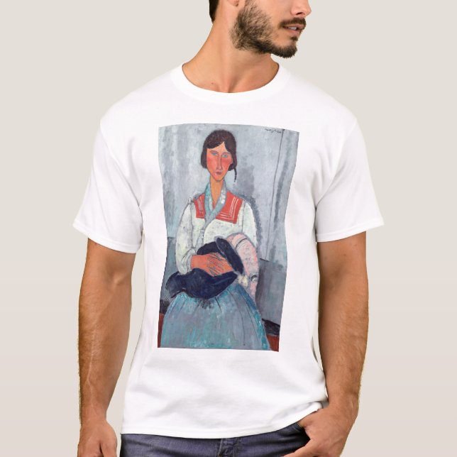 Amedeo Modigliani - Sinti und Roma Woman mit Baby T-Shirt (Vorderseite)