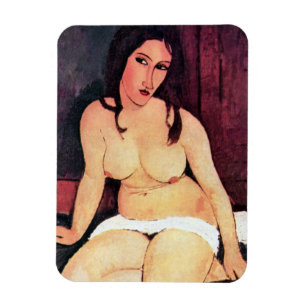 Amedeo Modigliani - sitzende Frau Magnet