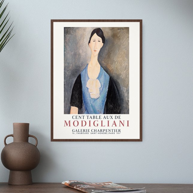 Amedeo Modigliani Young Woman in Blue Art Exhibit Poster (Von Creator hochgeladen)