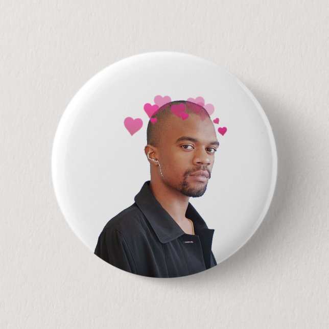 Ameer Vann mit Herzen - Brockhampton Button (Vorderseite)