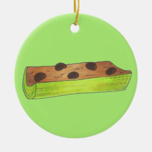 Ameisen an einem Butterknacksalat-Snack Raisins Keramik Ornament