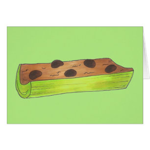 Ameisen auf einem Log Celery Peanut Butter Raisins