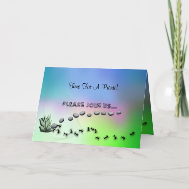 Ameisen gehen auf eine picknicke Einladung (Vorderseite)