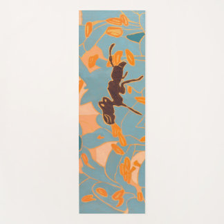 Ameisen mit blauen Blumen Australische Flora Yogamatte