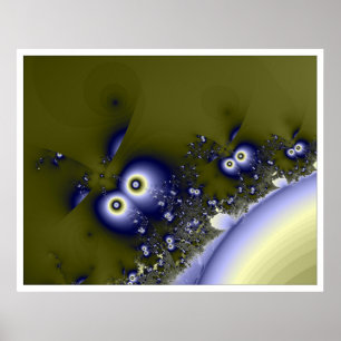 Ameisen-Parade-Weiß-Grenze Poster