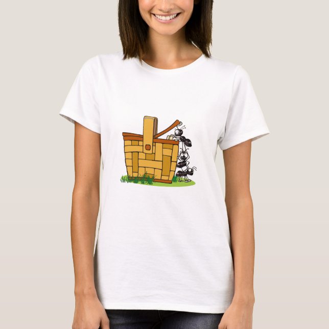 Ameisen-Picknick-Korb T-Shirt (Vorderseite)