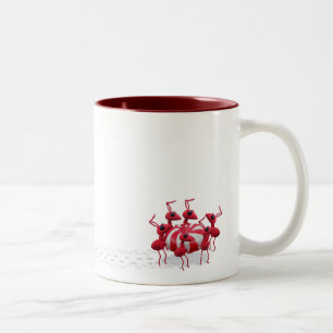 Ameisen-WeihnachtsTasse Zweifarbige Tasse