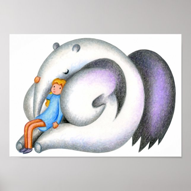 Ameisenbär und Mädchen. Poster (Vorne)