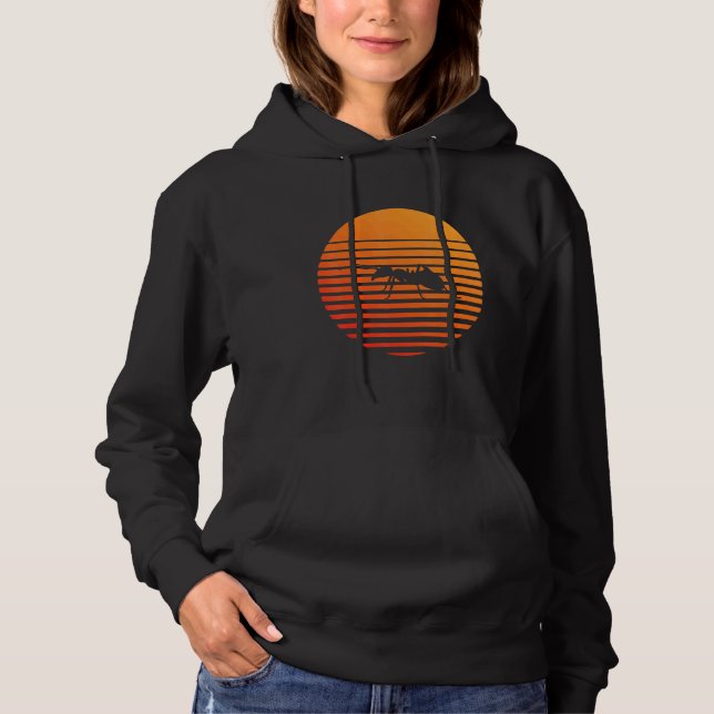 Ameisenschatten-Silhouette vor einer Sonne Hoodie (Vorderseite)