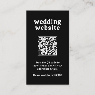 Amelia Black Modern Wedding Begleitkarte