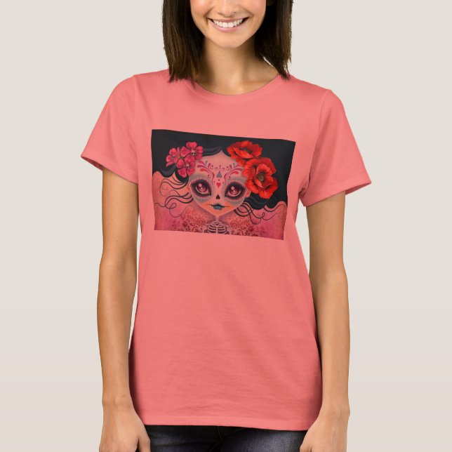 Amelia Calavera Sugar Skull T - Shirt (Vorderseite)