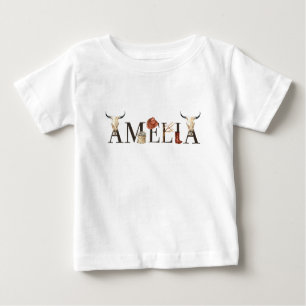 Amelia Cowboy Girl, Western Cowgirls, Cowboy Girl Baby T-shirt