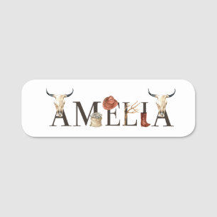 Amelia Cowboy Girl, Western Cowgirls, Cowboy Girl Namensschild