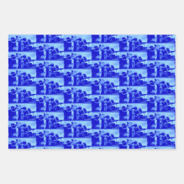 Amelia Earhart Digital Art Blue Tint Geschenkpapier Set