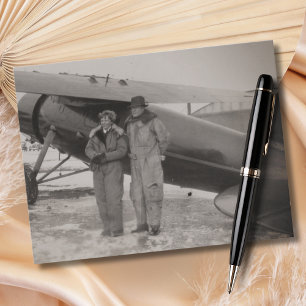 Amelia Earhart Foto Luftfahrt Vintage Postkarte