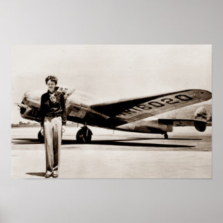 Amelia Earhart Lockheed Electra C 1937 Sepia Poste Poster