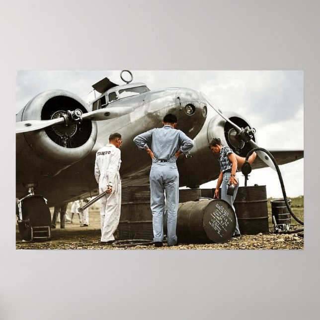 Amelia Earhart Lockheed Model 10 Electra 1937 Poster (Vorne)