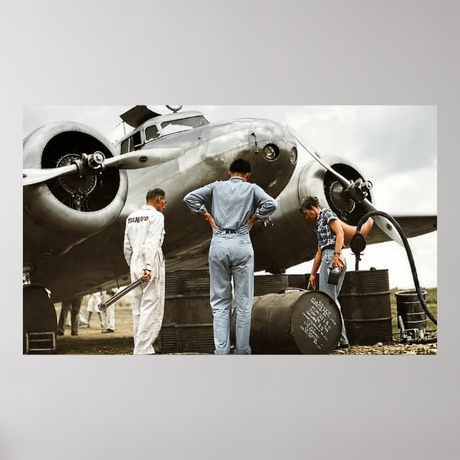 Amelia Earhart Lockheed Model 10 Electra 1937 Rema Poster (Vorne)
