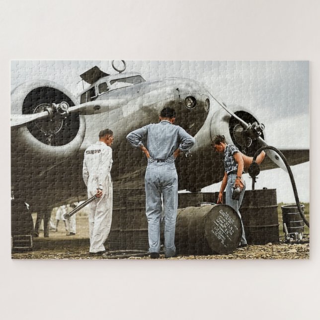 Amelia Earhart Lockheed Model 10 Electra 1937 Rema Puzzle (Horizontal)