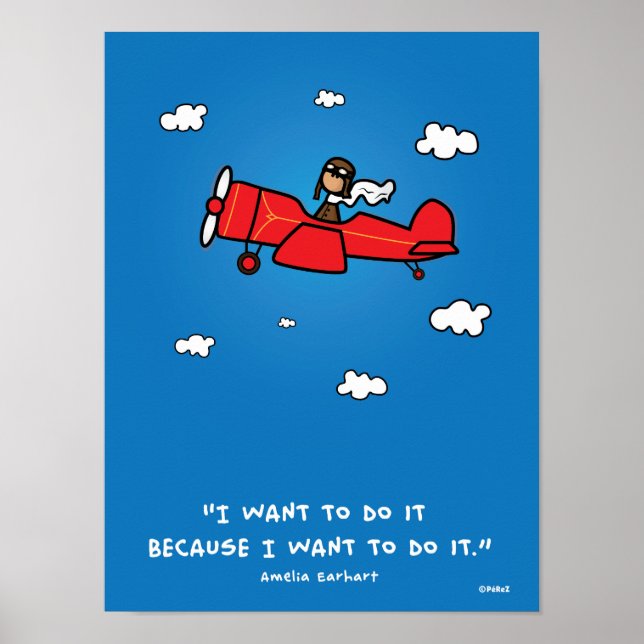 Amelia Earhart Poster 18x24 (und das gleiche Verhä (Vorne)