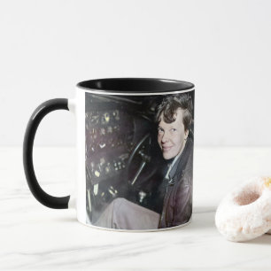 Amelia Earhart Ungezwungenes Flugzeug-Cockpit-Foto Tasse
