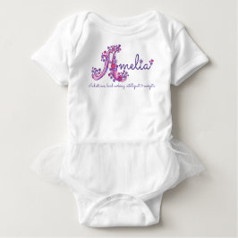 Amelia girls name Eine Monogramm Baby T-shirt