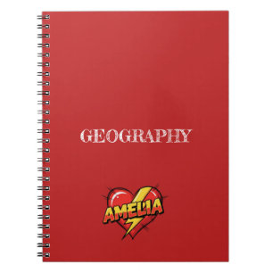Amelia Herz Rot Notizblock