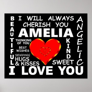 Amelia I Liebe You Poster