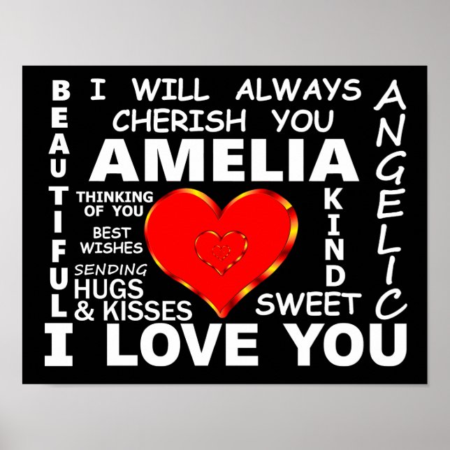 Amelia I Liebe You Poster (Vorne)